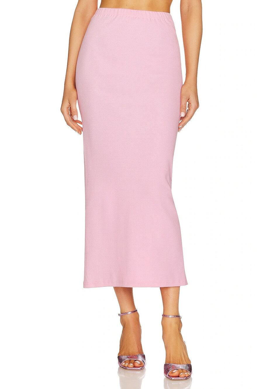 Mother of All Antonia Midi Skirt Ribbed Cotton Blend Party Statement Resort XS